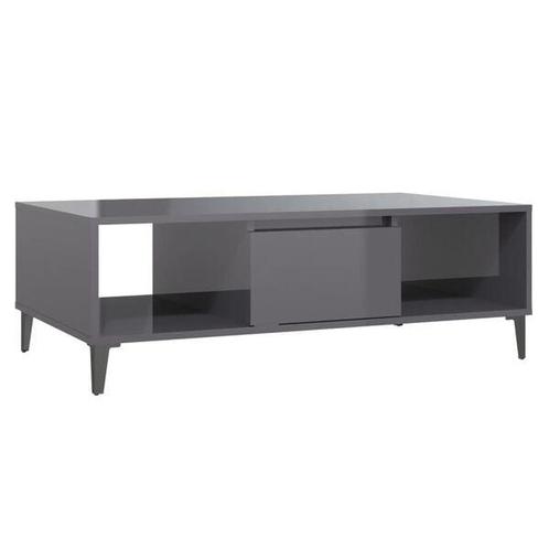 Hoogglans Grijze Salontafel | Retourdeal | 55% Korting, Huis en Inrichting, Tafels | Salontafels, 50 tot 100 cm, Rechthoekig, Nieuw