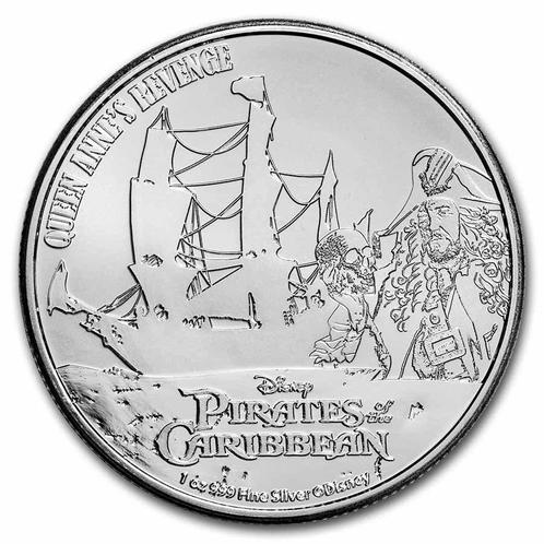 Niue - Pirates of the Caribbean - #4 Queen Annes Revenge 1, Postzegels en Munten, Munten | Amerika, Losse munt, Zilver, Verzenden