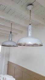 Lamp (2) - Emaille - Vintage hanglampen indust, Antiek en Kunst, Antiek | Lampen
