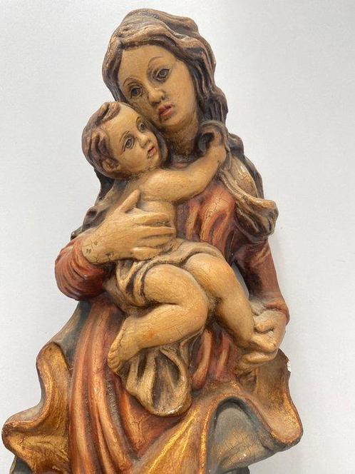 Beeld, Vierge à lenfant - 60 cm - Hout, Antiek en Kunst, Antiek | Boeken en Bijbels