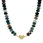 Vintage aventurijn collier met gouden sluiting 14 kt, Ophalen of Verzenden, Nieuw