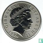Gibraltar 5 pounds 1999 (PROOF - titanium) Millennium, Verzenden, Overige landen, Losse munt, Zilver