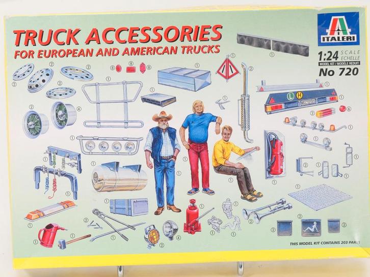 Italeri 720 Truck Accessories 1:24 For European and Ameri..., Hobby en Vrije tijd, Modelbouw | Figuren en Diorama's, Gebruikt