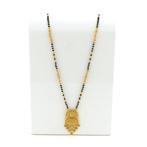 22 Krt. Gouden Mangalsutra ketting met onyx | 61-58 cm of..., Sieraden, Tassen en Uiterlijk, Kettingen, Gebruikt, Overige kleuren