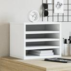 vidaXL Bureau organiser 36x26x29,5 cm bewerkt hout wit, Verzenden, Nieuw in verpakking