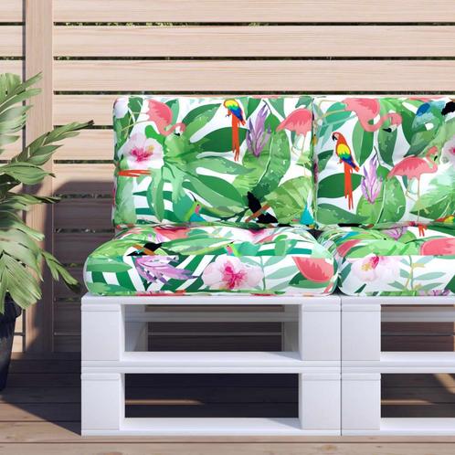 vidaXL Palletkussen 60x40x12 cm stof meerkleurig, Huis en Inrichting, Woonaccessoires | Kussens, Nieuw, Verzenden
