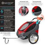 KESSER® Fietsaanhanger met vering - Max. 40kg - Rood, Verzenden, Nieuw