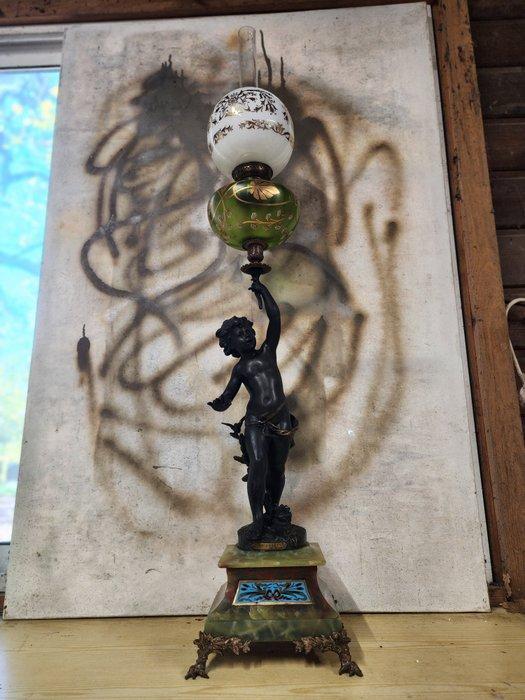 Ernest-Justin Ferrand (1846-1932) - Olielamp - Cloisonné, Antiek en Kunst, Antiek | Overige Antiek