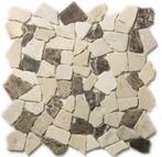 Riverstone Getrommeld Travertin Bruin Creme Marmer 30,5x30,5, Nieuw, Overige materialen, Overige typen, 20 tot 40 cm