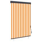 vidaXL Rolgordijn voor buiten 120x250 cm wit en oranje, Huis en Inrichting, Verzenden, Nieuw