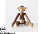 Nordic Design: houten Aap / Monkey - donker Walnoot, 28 cm