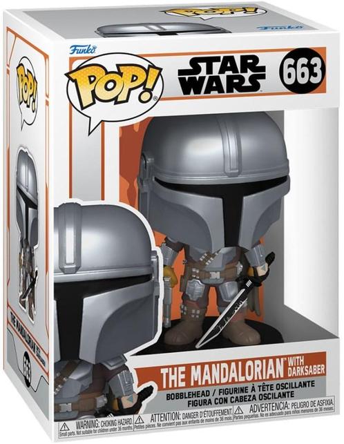 Funko Pop! - Star Wars The Mandalorian with Darksaber #663 |, Verzamelen, Poppetjes en Figuurtjes, Nieuw, Verzenden
