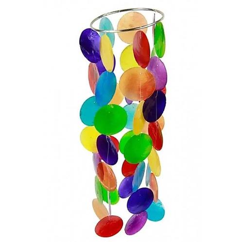 Chakra windmobiel - Capiz schelpen, Huis en Inrichting, Woonaccessoires | Overige, Nieuw, Verzenden