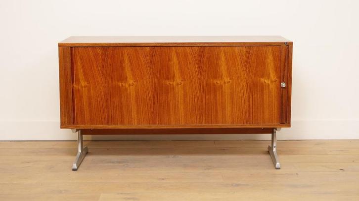 Vintage dressoir | audiomeubel | Palissander | Chroom, Huis en Inrichting, Kasten | Wandmeubels, Ophalen of Verzenden