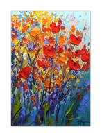 Olivier Pfleger - Mandrafina  Les coquelicots  LARGE, Antiek en Kunst