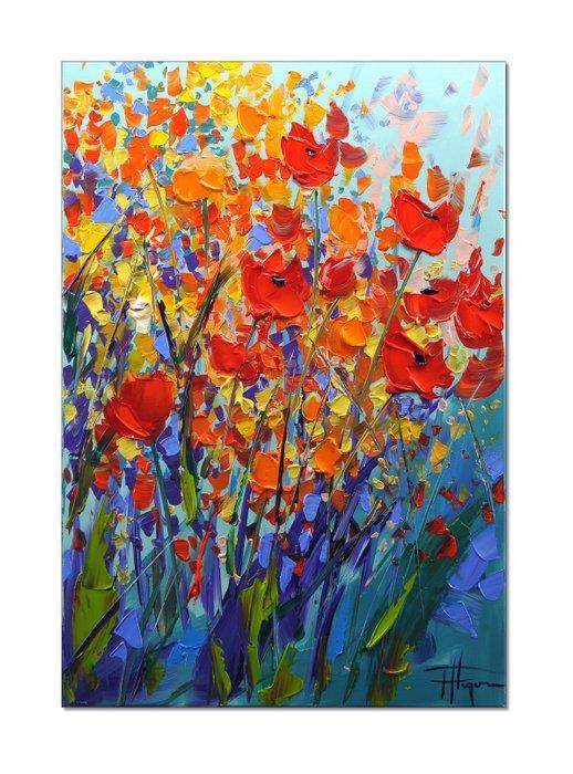 Olivier Pfleger - Mandrafina  Les coquelicots  LARGE, Antiek en Kunst, Kunst | Designobjecten