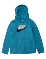 NIKE Boys Graphic Hoodie Jumper 8-9 Years Small Blue Cotton, Verzenden, Nieuw