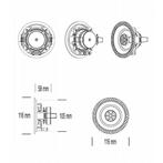 Speakerset Aquasound Rumba Tweeter Rond 120 mm 45 Watt Wit, Ophalen of Verzenden, Nieuw