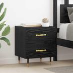 vidaXL Nachtkastje 2 pcs Zwart eiken 40 x 35 x 47,5 cm, Huis en Inrichting, Slaapkamer | Nachtkastjes, Minder dan 45 cm, Verzenden