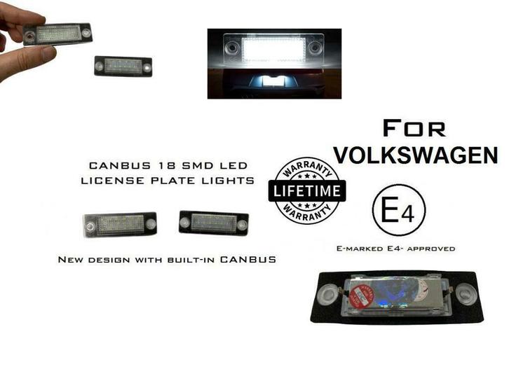 LED kenteken VW Transporter T5 T6 Caddy Jetta Passat Touran, Auto-onderdelen, Verlichting, Nieuw, Volkswagen, Ophalen of Verzenden