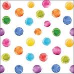 Ambiente - Lunch servetten - Polka dots - White mix, Nieuw