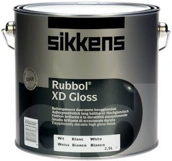 Sikkens Rubbol XD Gloss - Wit en lichte kleuren - 2,5 liter, Doe-het-zelf en Verbouw, Verf, Beits en Lak, Lak, Wit, Nieuw, Minder dan 5 liter