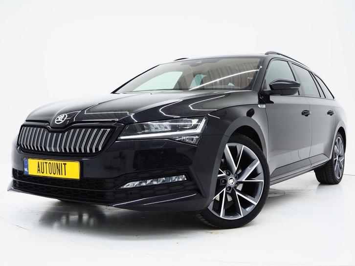 Zakelijke Lease |  Škoda Superb Combi 1.4 TSI iV Sportline 2, Auto's, Skoda, Dealer onderhouden, Lease, Zwart, Automaat, Stationwagon