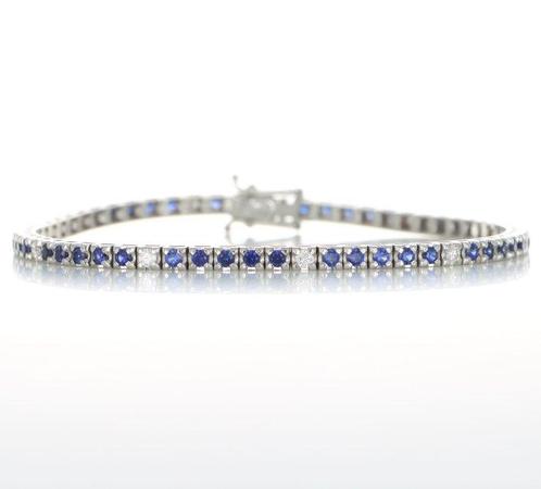 Zonder Minimumprijs - Armband - 18 karaat Witgoud -  2.65ct., Sieraden, Tassen en Uiterlijk, Antieke sieraden