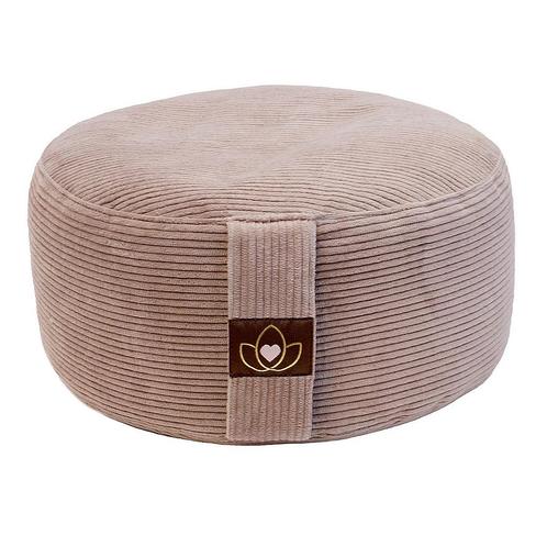 Meditatiekussen eco rib taupe rond - Lotus, Sport en Fitness, Overige Sport en Fitness, Nieuw, Verzenden