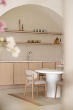 Stoel Eleonora MIKKY NATUREL Taupe *NIEUW* Eetkamer 96175, Huis en Inrichting, Stoelen, Hout, Overige kleuren, Nieuw, Ophalen of Verzenden