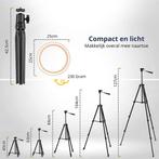 2dekans | Studio ME Ringlamp met Statief 10 inch - Zwart -, Ophalen of Verzenden, Zo goed als nieuw, Zwart