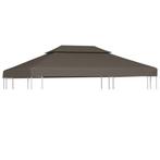 vidaXL Prieeldak 2-laags 4x3m 310 g/m² taupe, Verzenden, Nieuw