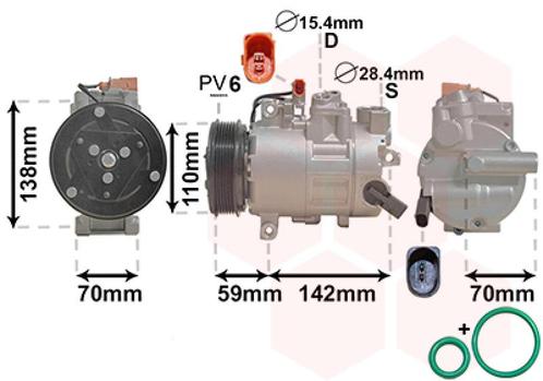 AIRCO COMPRESSOR VOOR AUDI A4 B8 2007-2011 8T0260805F, Auto-onderdelen, Airco en Verwarming, Nieuw, Ophalen of Verzenden