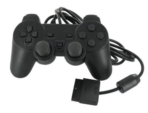 PS2 Controller Wired Zwart (Third Party) (Nieuw), Spelcomputers en Games, Spelcomputers | Sony PlayStation 2, Nieuw, Ophalen of Verzenden