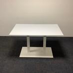 Tweedehands bistro tafel VEPA, 140x60 cm, wit blad - wit, Ophalen of Verzenden, Gebruikt, Bureau