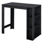 Bartafel Danderyd met 3 planken 120x60x105,5 cm zwart [en.ca, Huis en Inrichting, Tafels | Eettafels, Verzenden, Nieuw