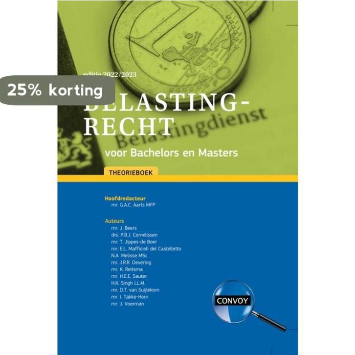 2022-2023 / Belastingrecht voor Bachelors en Masters /, Boeken, Wetenschap, Zo goed als nieuw, Verzenden