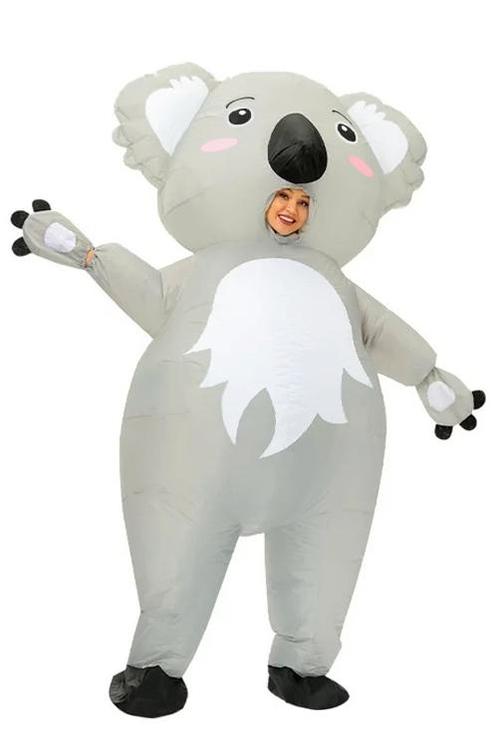 KIMU® Opblaas Kostuum Koala Opblaasbaar Pak Koalapak Mascott, Kleding | Heren, Carnavalskleding en Feestkleding, Kleding, Nieuw