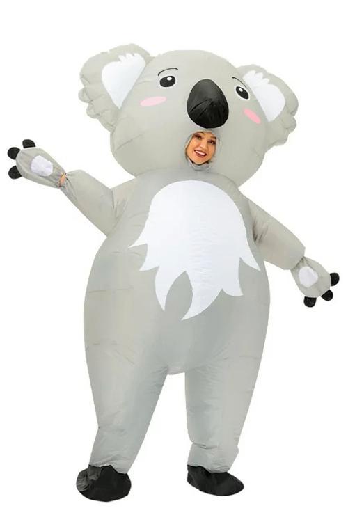 KIMU® Opblaas Kostuum Koala Opblaasbaar Pak Koalapak Mascott, Kleding | Heren, Carnavalskleding en Feestkleding, Kleding, Nieuw
