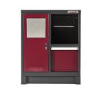 Werkplaatskast donkerrood met afvalbak 72 x 57 x 90 cm, Doe-het-zelf en Verbouw, Werkbanken, Ophalen of Verzenden, Nieuw