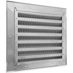 Buitenmuurrooster inbouwmaat (BxH) 300 x 300mm - RVS 304, Doe-het-zelf en Verbouw, Ventilatie en Afzuiging, Verzenden, Nieuw