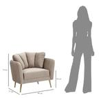 FAUTEUIL KIEV GRIJS CM 88X77X74, Huis en Inrichting, Fauteuils, Ophalen of Verzenden, Nieuw