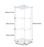 Glazen Vitrinekast met LED – 3 Lagen, 125×42×36 cm, Huis en Inrichting, Kasten | Vitrinekasten, Verzenden, Nieuw