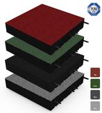 Rubber tegel met pen- en gat verbinding 50x50 cm - 110 mm, Tuin en Terras, Tegels en Klinkers, Verzenden, Nieuw