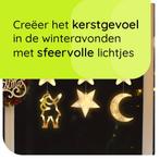 Kerstverlichting Raam Kerstman, Maan, Sterren - 73-82cm -, Diversen, Kerst, Verzenden, Nieuw