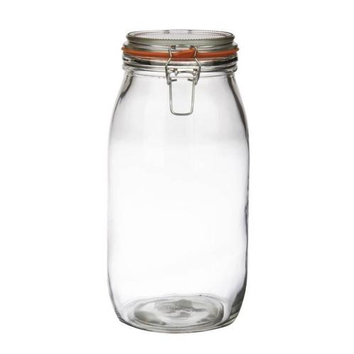 Glazen potje met beugel - 3000ml, Zakelijke goederen, Horeca | Keukenapparatuur, Nieuw in verpakking, Bakkerij en Slagerij, Verzenden
