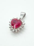 Zonder minimumprijs - Hanger - 18 karaat Witgoud Robijn -, Sieraden, Tassen en Uiterlijk, Antieke sieraden