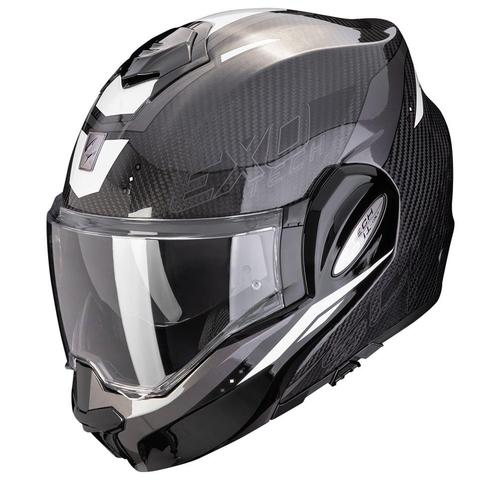 Scorpion Exo-Tech Evo Carbon Rover Zwart Wit Systeemhelm, Motoren, Kleding | Motorhelmen, Systeemhelm, Heren, XXL, Nieuw met kaartje