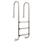 vidaXL Zwembadladder met 3 sporten 120 cm roestvrij staal, Tuin en Terras, Verzenden, Nieuw