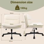 Ergonomische Bureaustoel – Verstelbaar – Zonder Armleuningen, Huis en Inrichting, Bureaustoelen, Verzenden, Beige, Nieuw, Bureaustoel